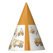 Bouw van vrachtwagens Birthday Party Feesthoedjes (Achterkant)