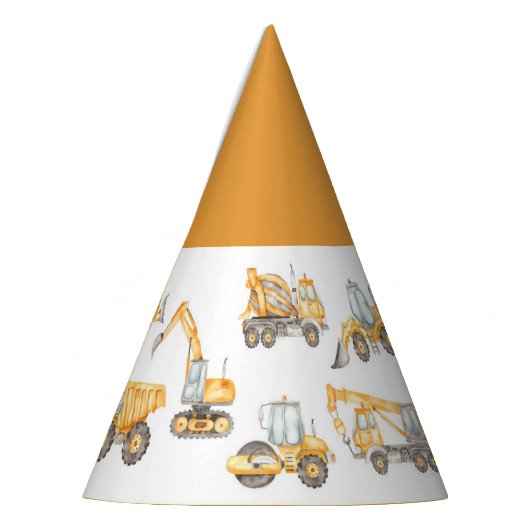 Bouw van vrachtwagens Birthday Party Feesthoedjes (Links)