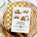 Bouw van vrachtwagens - Birthday Party Kaart<br><div class="desc">Bouw van vrachtwagens - uitnodiging van Birthday</div>