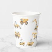 Bouw van vrachtwagens Birthday Party Papieren Bekers (Achterkant)