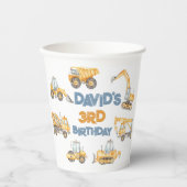 Bouw van vrachtwagens Birthday Party Papieren Bekers (Voorkant)