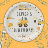 Bouw van vrachtwagens Birthday Party Papieren Bordje