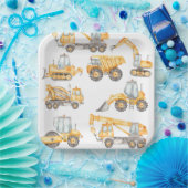 Bouw van vrachtwagens Birthday Party Papieren Bordje (Feest)