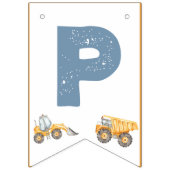 Bouw van vrachtwagens Birthday Party Vlaggetjes (Derde vlag)