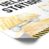 Bouw van vrachtwagens Brandstofstation Birthday Si Poster (Hoek)