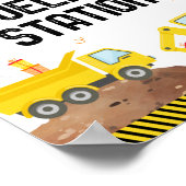 Bouw van vrachtwagens Brandstofstation Birthday Si Poster (Hoek)