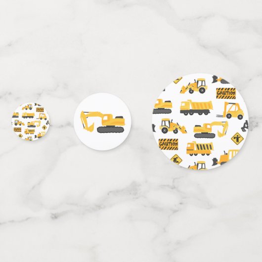 Bouw van vrachtwagens confetti (Achterkanten)