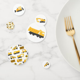 Bouw van vrachtwagens confetti