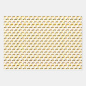 Bouw van vrachtwagens en Bulldozer Birthday Inpakpapier Vel (Voorkant 3)