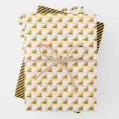 Bouw van vrachtwagens en Bulldozer Birthday Inpakpapier Vel (In situ)