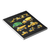 Bouw van vrachtwagens en graafmachines voor peuter notitieblok (Schuin)