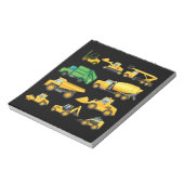 Bouw van vrachtwagens en graafmachines voor peuter notitieblok (Linkerzijde)