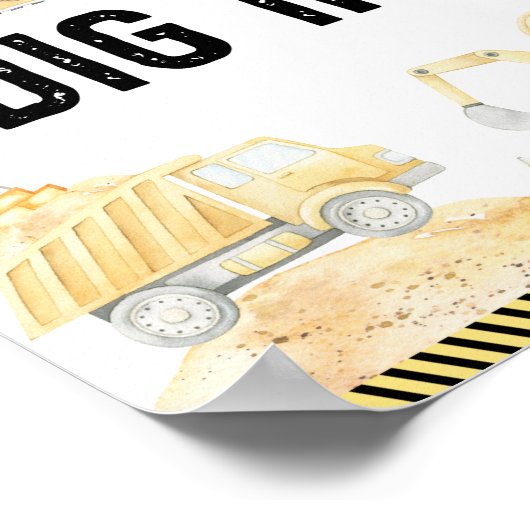 Bouw van vrachtwagens in de kiem voor de geboorte poster (Hoek)