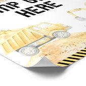 Bouw van vrachtwagens, kilometervreten, hier gebar poster (Hoek)