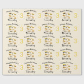 Bouw van vrachtwagens Naam & ouderdom Cadeaupapier (Vlak)