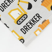 Bouw van vrachtwagens, opbergsysteem en Baby pomp, Fleece Deken (Hoek)