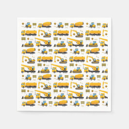 Bouw van vrachtwagens Patroon Decor Servet