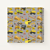 Bouw van vrachtwagens Patroon Kinder Sketchbook Notitieboek (Achterkant)