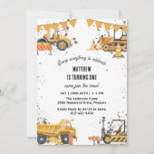 Bouw van vrachtwagens Thema Joint Birthday Kaart (Voorkant)