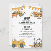 Bouw van vrachtwagens Thema Joint Birthday Kaart (Voorkant)