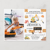 Bouw van vrachtwagens Theme Birthday Briefkaart (Voorkant)