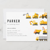 Bouw van vrachtwagens Theme Birthday Kaart (Voorkant)