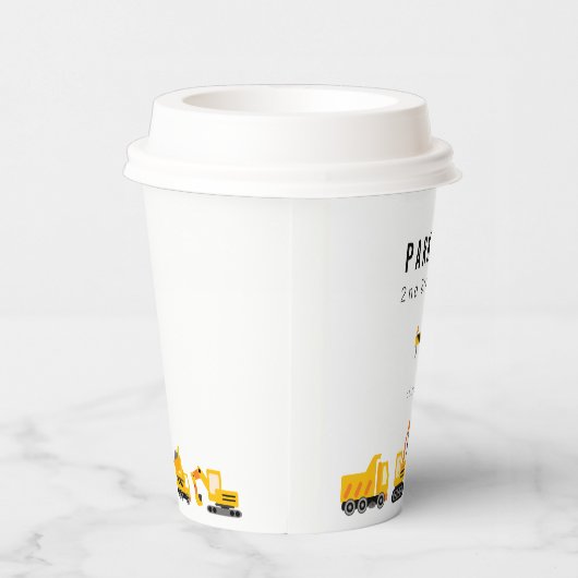 Bouw van vrachtwagens Theme Birthday Papieren Bekers (Rechts)