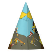 Bouw van vrachtwagens Theme Birthday Party Feesthoedjes (Achterkant)