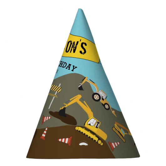 Bouw van vrachtwagens Theme Birthday Party Feesthoedjes (Rechts)