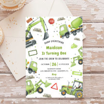 Bouw van vrachtwagens Theme Birthday Party