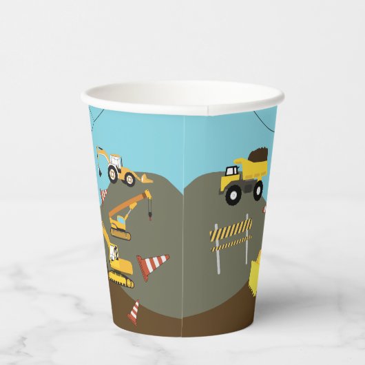 Bouw van vrachtwagens Theme Birthday Party Papieren Bekers (Rechts)