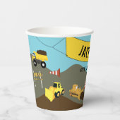 Bouw van vrachtwagens Theme Birthday Party Papieren Bekers (Voorkant)