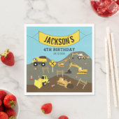 Bouw van vrachtwagens Theme Birthday Party Servet (Insitu)