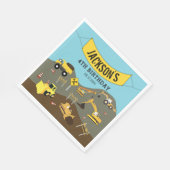 Bouw van vrachtwagens Theme Birthday Party Servet (Hoek)