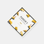 Bouw van vrachtwagens Theme Birthday Servet (Hoek)