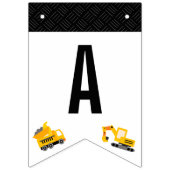 Bouw van vrachtwagens Theme Birthday Vlaggetjes (Tweede vlag)