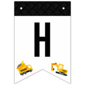 Bouw van vrachtwagens Theme Birthday Vlaggetjes (Eerste vlag)