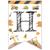 Bouw van vrachtwagens Theme Birthday Vlaggetjes (Tweede vlag)