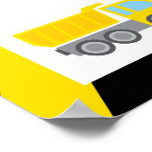 Bouw van vrachtwagens Theme Birthday Welkom Poster (Hoek)