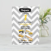 Bouw van vrachtwagens - uitnodiging (Staand voorkant)