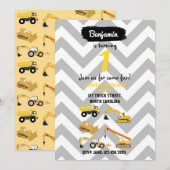 Bouw van vrachtwagens - uitnodiging (Voorkant / Achterkant)