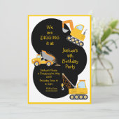 Bouw van vrachtwagens voor de geboorte kaart (Staand voorkant)