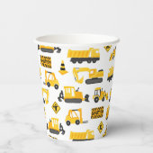 Bouw van vrachtwagens: wit patroonpatroon papieren bekers (Achterkant)