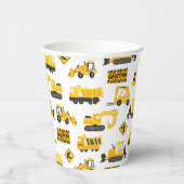 Bouw van vrachtwagens: wit patroonpatroon papieren bekers (Rechts)