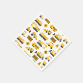 Bouw van vrachtwagens: wit patroonpatroon servet (Hoek)