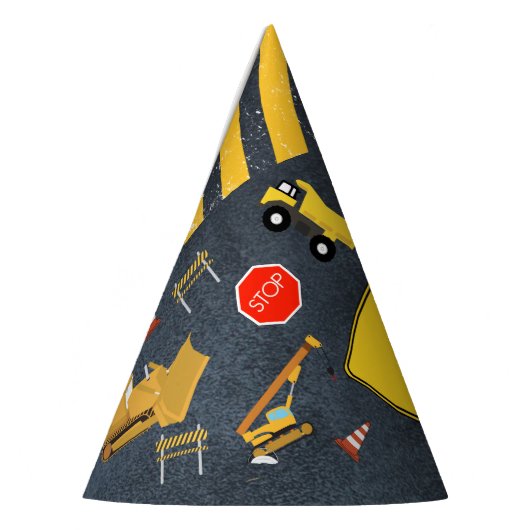 Bouw van vrachtwagens Zware machine van Birthday B Feesthoedjes (Links)