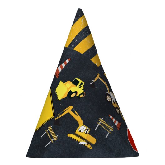 Bouw van vrachtwagens Zware machine van Birthday B Feesthoedjes (Rechts)