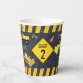 Bouw van vrachtwagens Zware machine van Birthday B Papieren Bekers (Links)