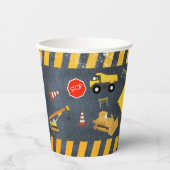 Bouw van vrachtwagens Zware machine van Birthday B Papieren Bekers (Voorkant)