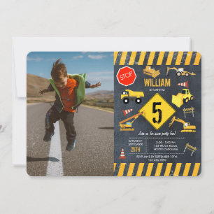 Bouw van vrachtwagens Zware machines Foto van de v Kaart